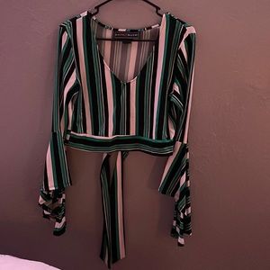 Long sleeve crop top